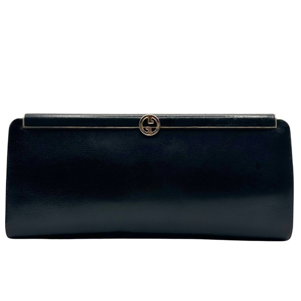 •SOLD• Gucci Vintage 70's Box Leather Clutch